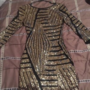 Black and gold dress